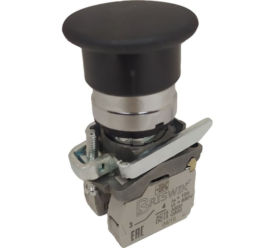 Изображение товара Выключатель Briswik КМЕ 5111м -С черный, IP40, УХЛ2, 10А, 1но+1нз aD-HB-0Ai-0121