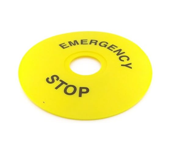 Изображение товара Бирка Briswik "Стоп" круглая, диаметр 22/75мм, EMERGENCY STOP EP75