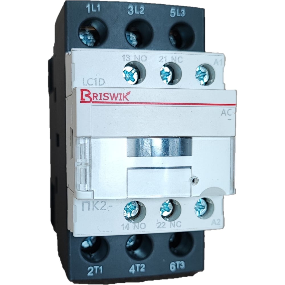 Изображение товара Контактор Briswik ПК2-0381148LC1D 38А 48V/AC на DIN-рейку