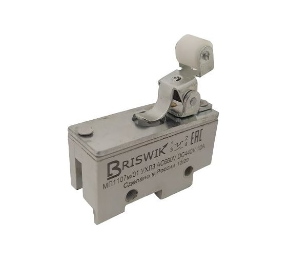 Изображение товара Микропереключатель Briswik МП-1107м/01 (рычаг с роликом-винт-крепление базовое) mp110701.BR