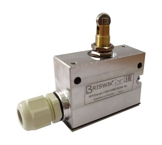 Изображение товара Микропереключатель Briswik МП-1313м/01 (толкатель ролик продольный) mp131301.BR
