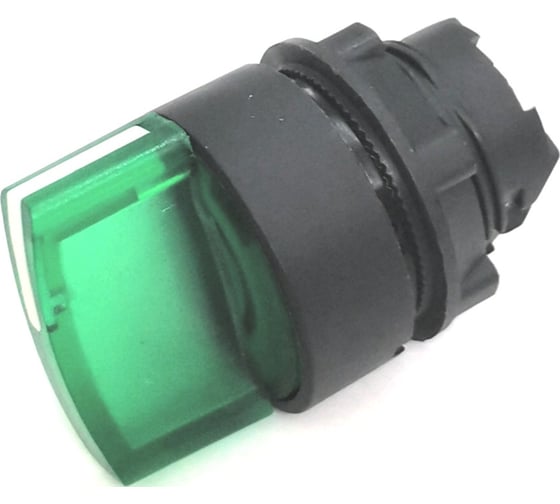 Изображение товара Головка для переключателя Briswik КПЕ 16РЛ зеленый IP65 22 мм 2 позиции с подсветкой с фиксацией ZB5EK23.BR