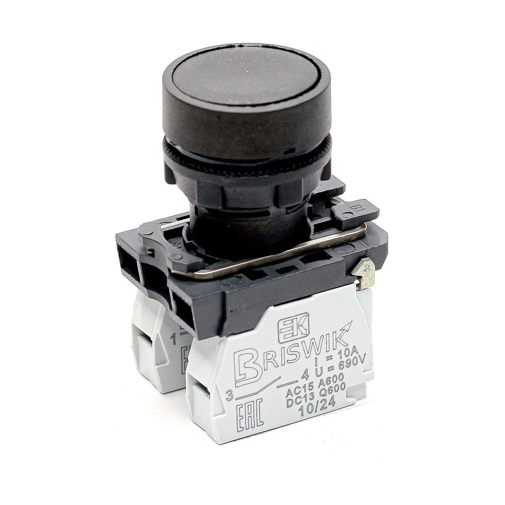 Изображение товара Выключатель Briswik КМЕ 6611м черный IP65 УХЛ2 10А 1но+1нз aB-PB-5Ai-0121