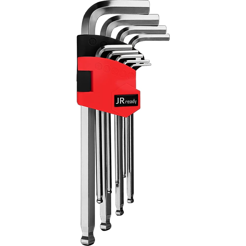 Изображение товара Набор шестигранных ключей JRready AW-М0910 с шаровым концом 9 шт