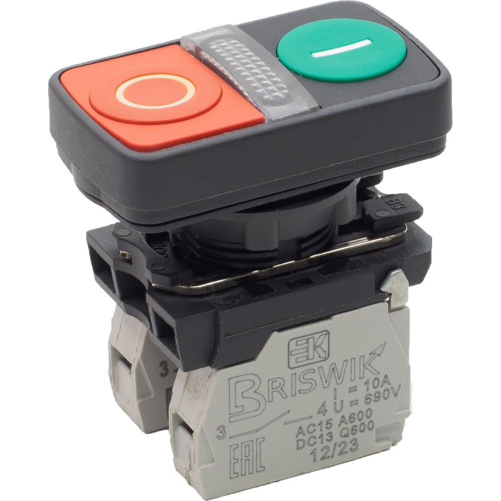 Изображение товара Выключатель Briswik КМЕ 8611м -Л с подсветкой IP65 24В 10А