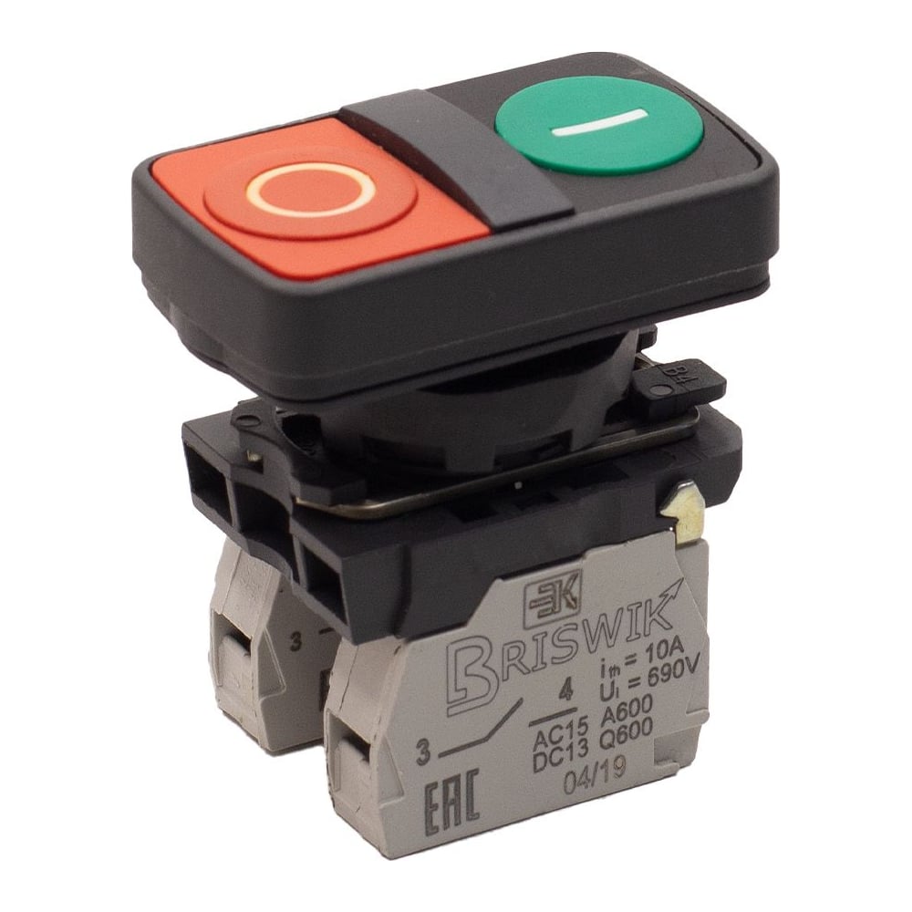 Изображение товара Силовой выключатель Briswik КМЕ 8611м зел-красн IP65