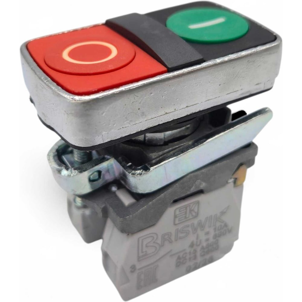 Изображение товара Выключатель Briswik КМЕ 8611м -С зел-красн IP65 УХЛ3 10А 1но+1нз aD-FB-5Ai-0621