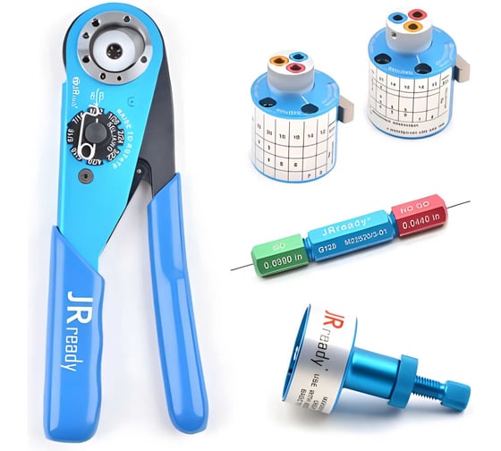 Изображение товара Набор инструмента электромонтажного для работы с проводами крупноразмерного кабеля от 12 до 26 JRready MIL 22520/1-01 AWG ST-1104 4687206335622