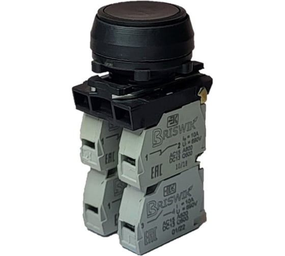 Изображение товара Выключатель Briswik КЕ 012/3м черный 2но+2нз Цилиндр IP40 УХЛ3 10А aZ-DB-0Ai-0143