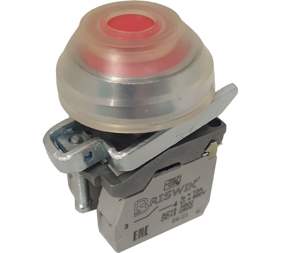 Изображение товара Выключатель Briswik КЕ 081/2м -С красный 1но+1нз Цилиндр с наружным протектором IP66 УХЛ2 10А aT-DB-3Ai-0221