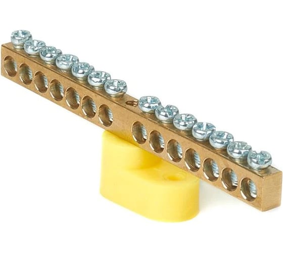 Изображение товара Шина HLT PE ноль на одном угловом изол ШНИ-6x9-14-У1-желтый 10 штук/упаковка 081-01-135