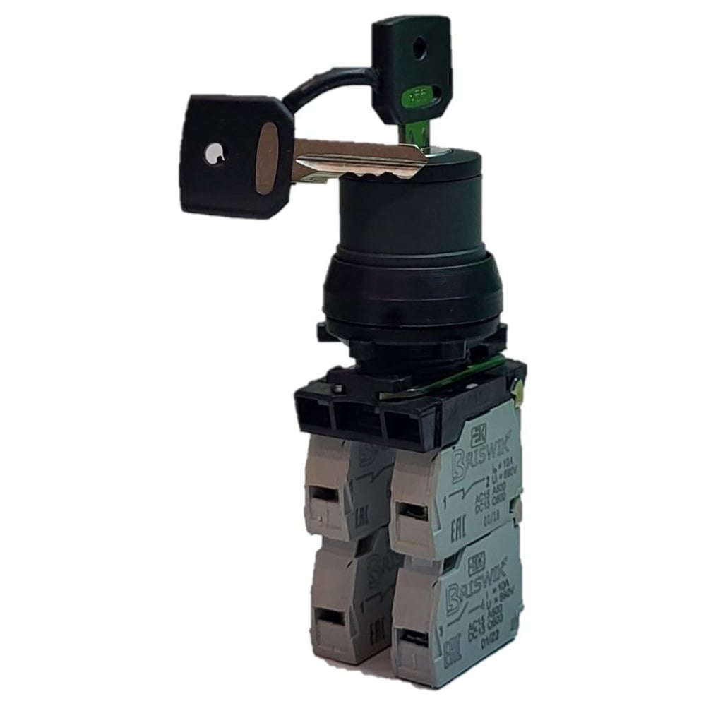 Изображение товара Переключатель Briswik ПЕ 172/3м черный 2поз с фиксацией IP40 10А