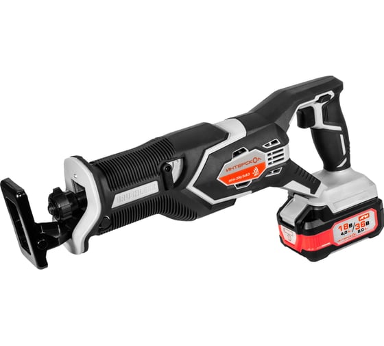 Изображение товара Бесщеточная аккумуляторная ножовочная пила Интерскол НПА-200/36В Li-ion АПИ (кейс, 2 аккум. 2,0Ач, ЗУ) 833.2.2.70