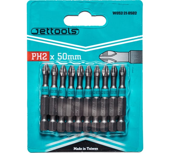 Изображение товара Насадки JETTOOLS 115х90х10 PH2х50 индустриальные магнитные д/трудндост 10шт W052-21-0502