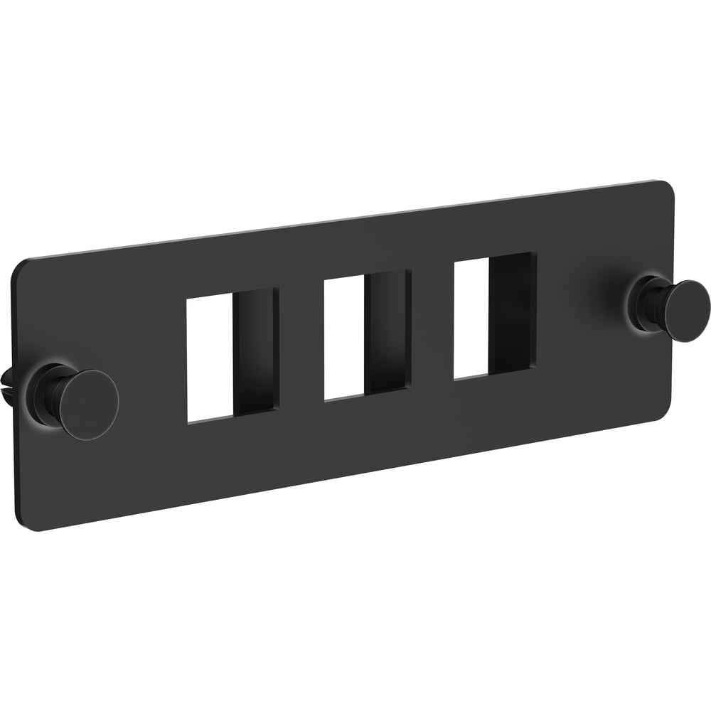 Изображение товара Планка для 3-х Keystone ITK FTP с заземлением CP05-3F черная