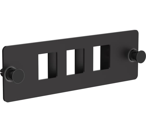 Изображение товара Планка для 3-х Keystone ITK FTP с заземлением, черная CP05-3F