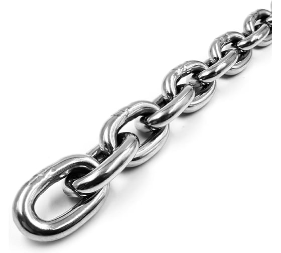 Изображение товара Цепь Нержавеющая KREPFIELD 5х18,5 мм DIN 766 А2 сварная короткозвенная 25 метров 766А2ЦЕПЬ5ММ-25