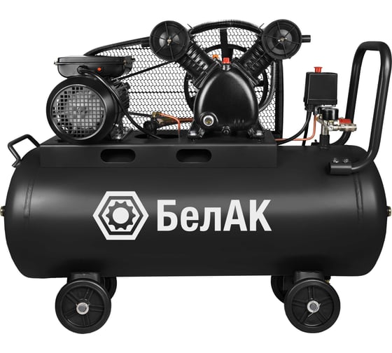 Изображение товара Компрессор воздушный поршневой масляный для гаража БелАК 100л БАК.99200