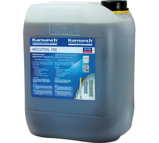 Изображение товара Концентрат эмульсионный смазочно-охлаждающий Karnasch Mecutoil-100, 20 л, арт. 60.1100-200