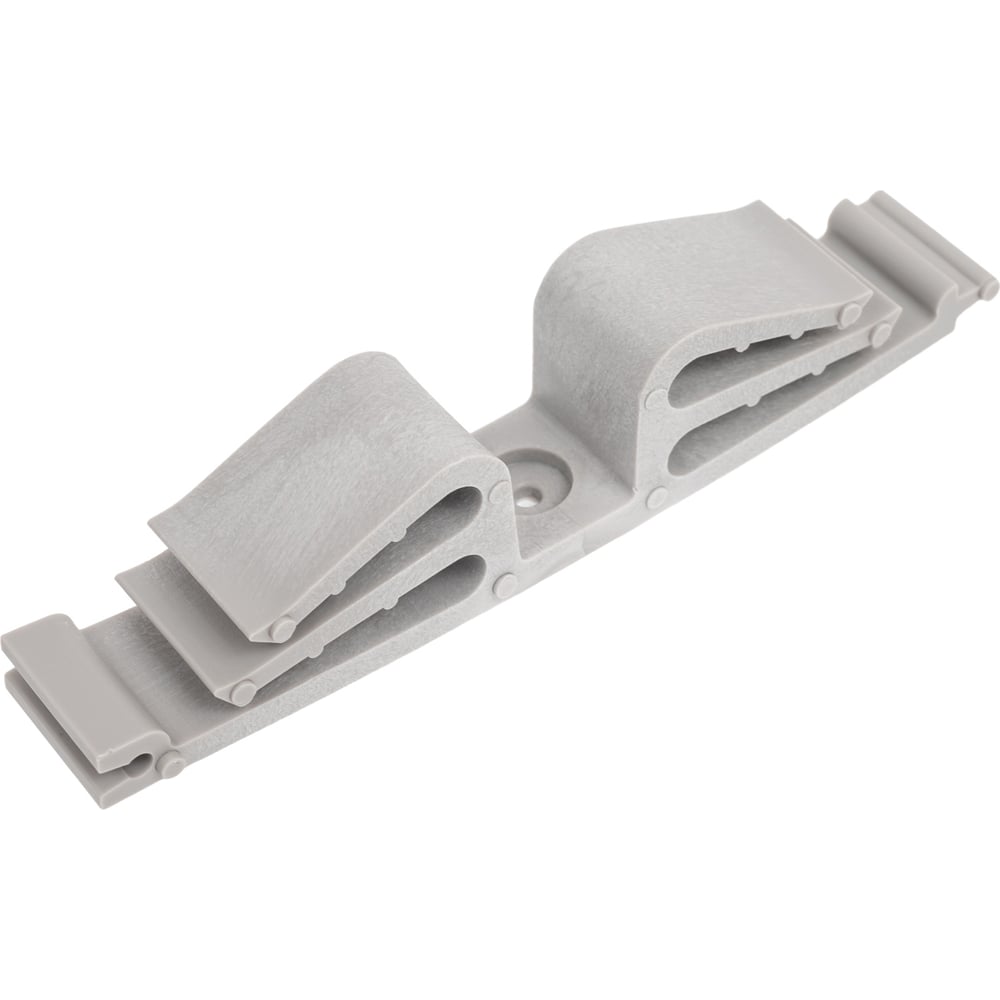 Изображение товара Держатель круглого кабеля Промрукав двусторонний, на 12 мест, серый, 25шт PR08.26526