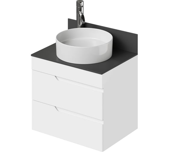 Изображение товара Тумба со столешницей подвесная ИТАНА Alexa 60 604х453х530 Белый глянец 4657810334632