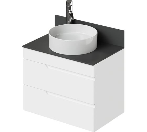 Изображение товара Тумба со столешницей подвесная ИТАНА Alexa 70 702х453х530 Белый глянец 4657810334687