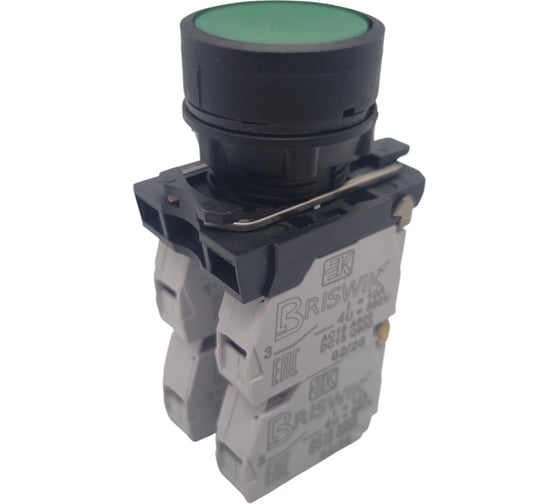 Изображение товара Выключатель Briswik КМЕ 4122м зеленый 2но+2нз Цилиндр aB-DB-0Ai-0343