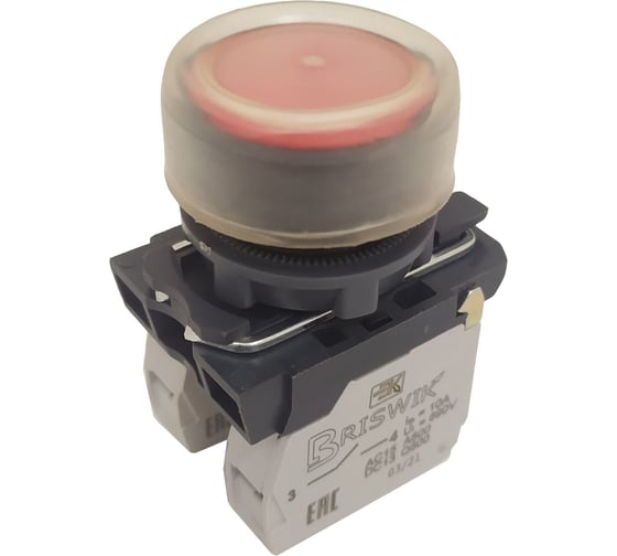 Изображение товара Выключатель Briswik КМЕ 4201м красный 0но+1нз Цилиндр IP65Н aB-DB-3Ai-0212