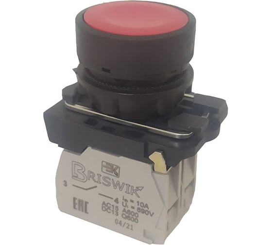 Изображение товара Выключатель Briswik КМЕ 4501м красный 0но+1нз Цилиндр IP54 aB-DB-4Ai-0212