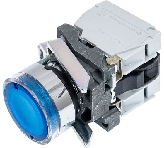 Изображение товара Выключатель Briswik КМЕ 4611м -ЛС 24В синий 1но+1нз Цилиндр IP65 с индикацией aD-EB-5Ai-3521