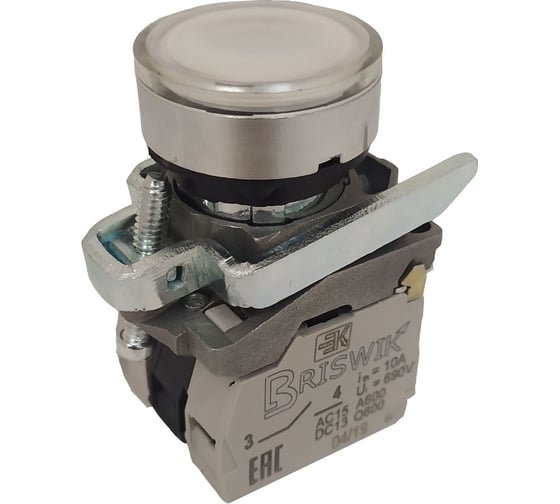 Изображение товара Выключатель Briswik КМЕ 4611м -ЛС 24В белый 1но+1нз Цилиндр IP65 с индикацией aD-EB-5Ai-3821