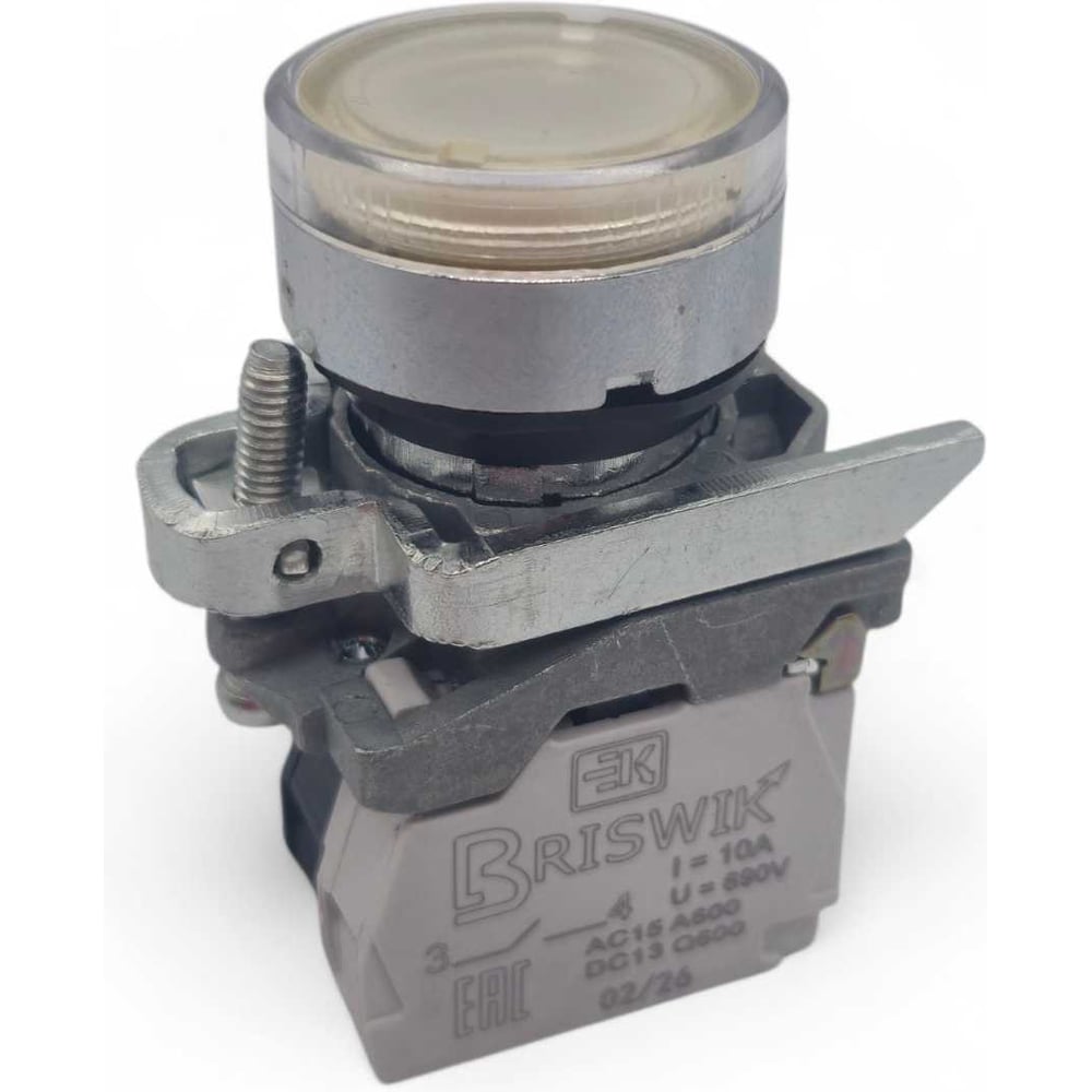 Изображение товара Выключатель Briswik КМЕ 4510м -ЛС 24В белый цилиндр IP54 с индикацией