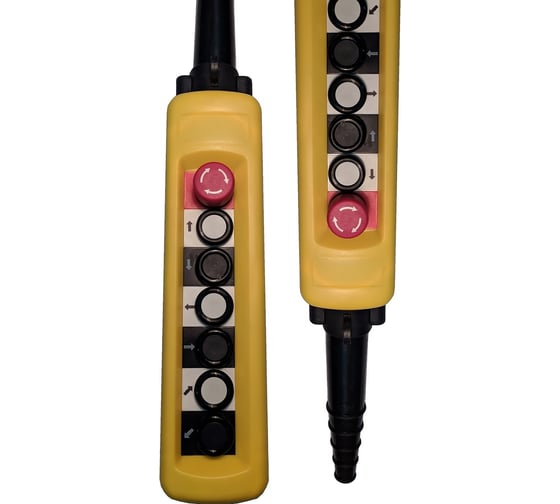 Изображение товара Пульт Briswik ПКТ-66Б-C (6 двухскоростных кнопок 2НО+ гриб с фиксацией1НЗ) пульт XACA6913.S.BR