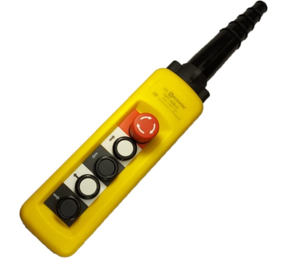 Изображение товара Пульт Briswik ПКТ-40Б-C (4 кнопки1НО+гриб с фиксацией1НЗ) пульт вес 0.8кг, 246x66,5x80 (мм) XACA4713.S.BR