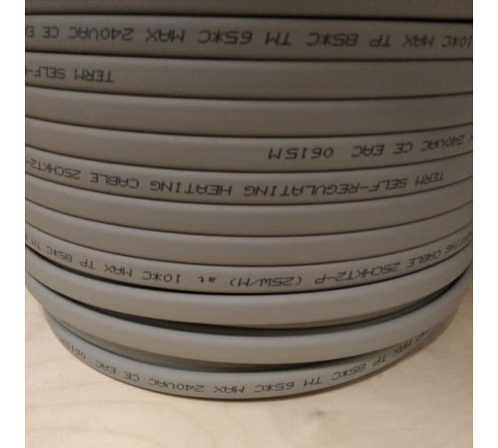 Изображение товара Саморегулирующийся нагревательный кабель ТЕРМ 15СНКТ2-Р, 2 м 4687206359550