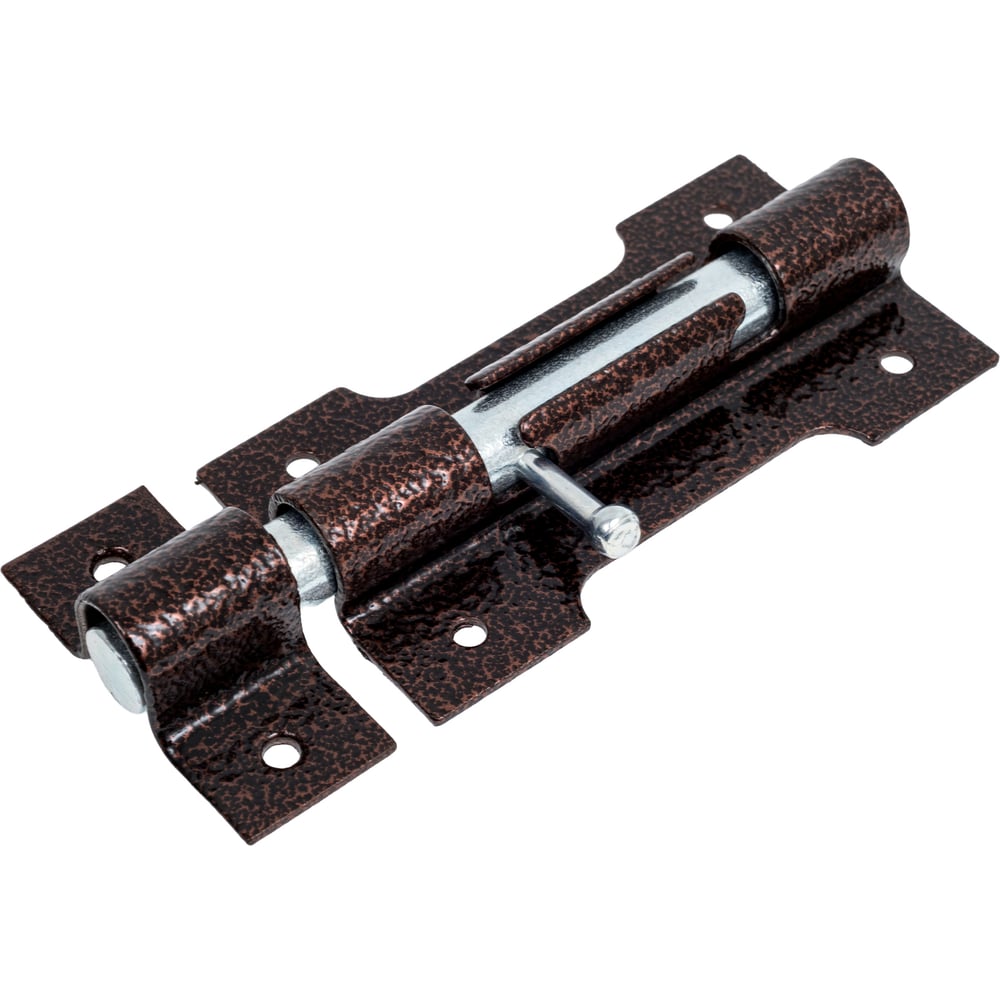 Изображение товара Засов накладной Дверной Страж ОСНОВНОЙ (медь) с круглым ригелем 150 мм