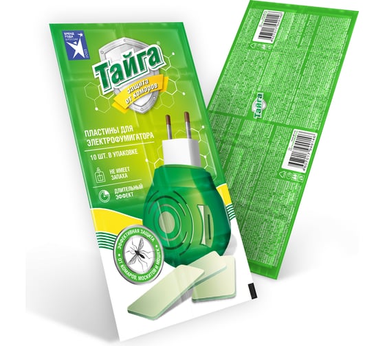 Изображение товара Инсектицидные пластины от комаров Тайга 10 шт ИН-152