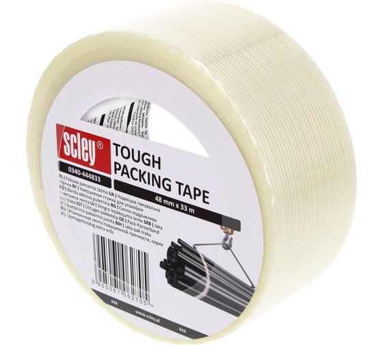 Изображение товара Лента упаковочная SCLEY повышенной прочности 48 мм х 33 метра, серия 444 - 0340-444833