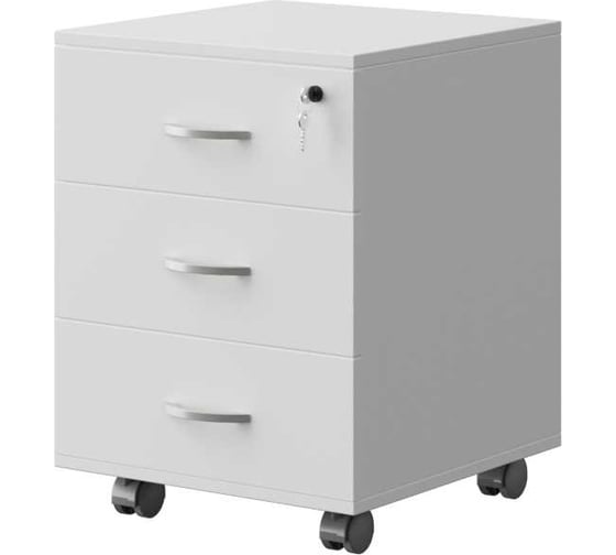 Изображение товара Тумба выкатная Альянс мебель с замком ХИТ 434x454x587 см К-5 Белый