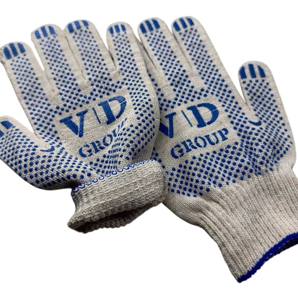 Изображение товара Перчатки VD GROUP х/б, 5 нитей, 10 класс, ПВХ, белые VD-0095