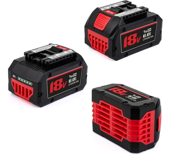 Изображение товара Аккумулятор TopON для Bosch 18V 6.0Ah (Li-ion) PN: 2607336171 TOP-PTGD-BOS-18-6.0