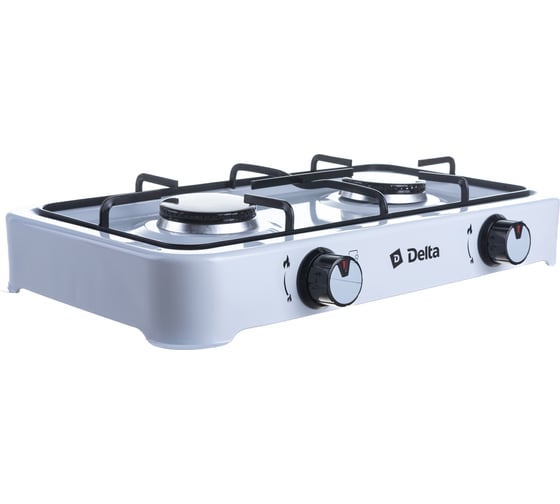 Изображение товара Двухконфорочная газовая плита Delta D-2206 цвет белый Р1-00009960