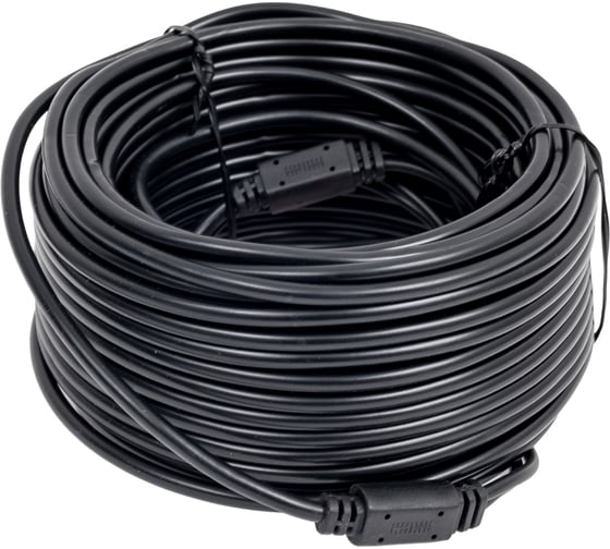 Изображение товара Кабель видеонаблюдения для подключения видеокамер c разъёмами, 20 м, арт. OXION BNC/DCm-BNC/DCf20M