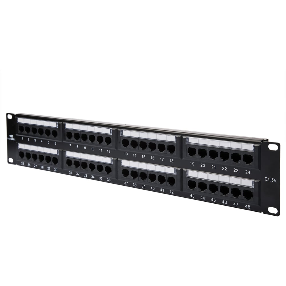 Изображение товара Панель коммутационная DATAREX кат.5е 48хRJ45 2U черная