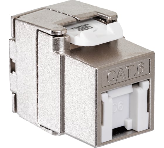 Изображение товара Модуль Keystone DATAREX кат.6, STP, 1xRJ45, T568A/B, без инструмента, белый DR-510720