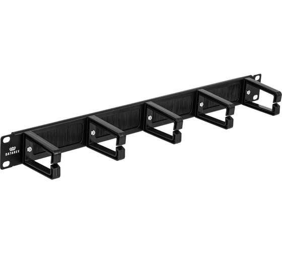 Изображение товара Организатор DATAREX с 5 кольцами пластиковыми и щеточными вводами, черный DR-441501