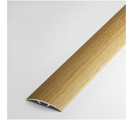 Изображение товара Порог прямой скрытый алюминиевый (35 мм; 0.9 м; декоративный; дуб универсал) Лука 00000001405