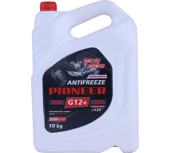 Изображение товара Жидкость охлаждающая NIAGARA "Антифриз" "PIONEER" RED-40 G12+ 10 кг 006001001078