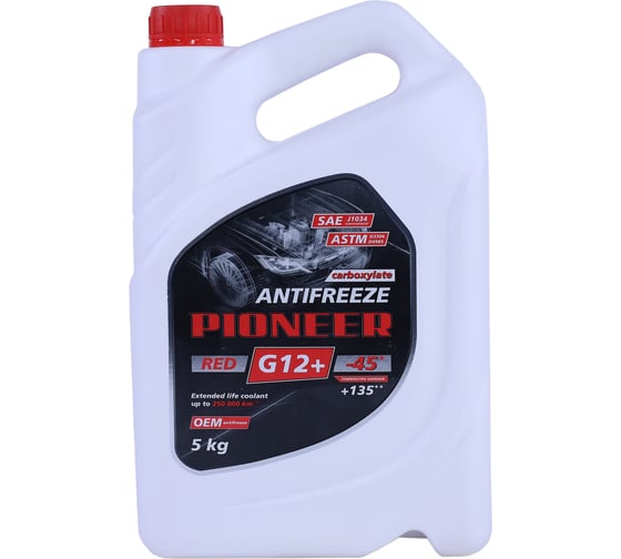 Изображение товара Жидкость охлаждающая NIAGARA "Антифриз" "PIONEER" RED-40 G12+ 5 кг 006001001077