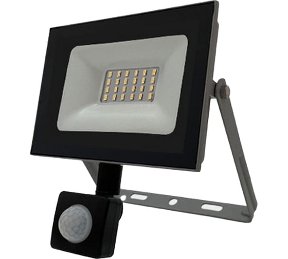 Изображение товара Прожектор FL-LED Light-PAD SENSOR 10W Black 4200К 850Лм 10Вт AC220-240В 122x150x45мм 250г с датчиком 608031
